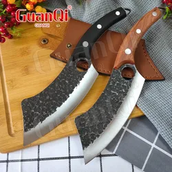 Forged 5Cr15 Stainless Steel Kitchen Knife Handmade Forged Meat Cleaver Fish Knife Chef Butcher Knife Cooking Knifes