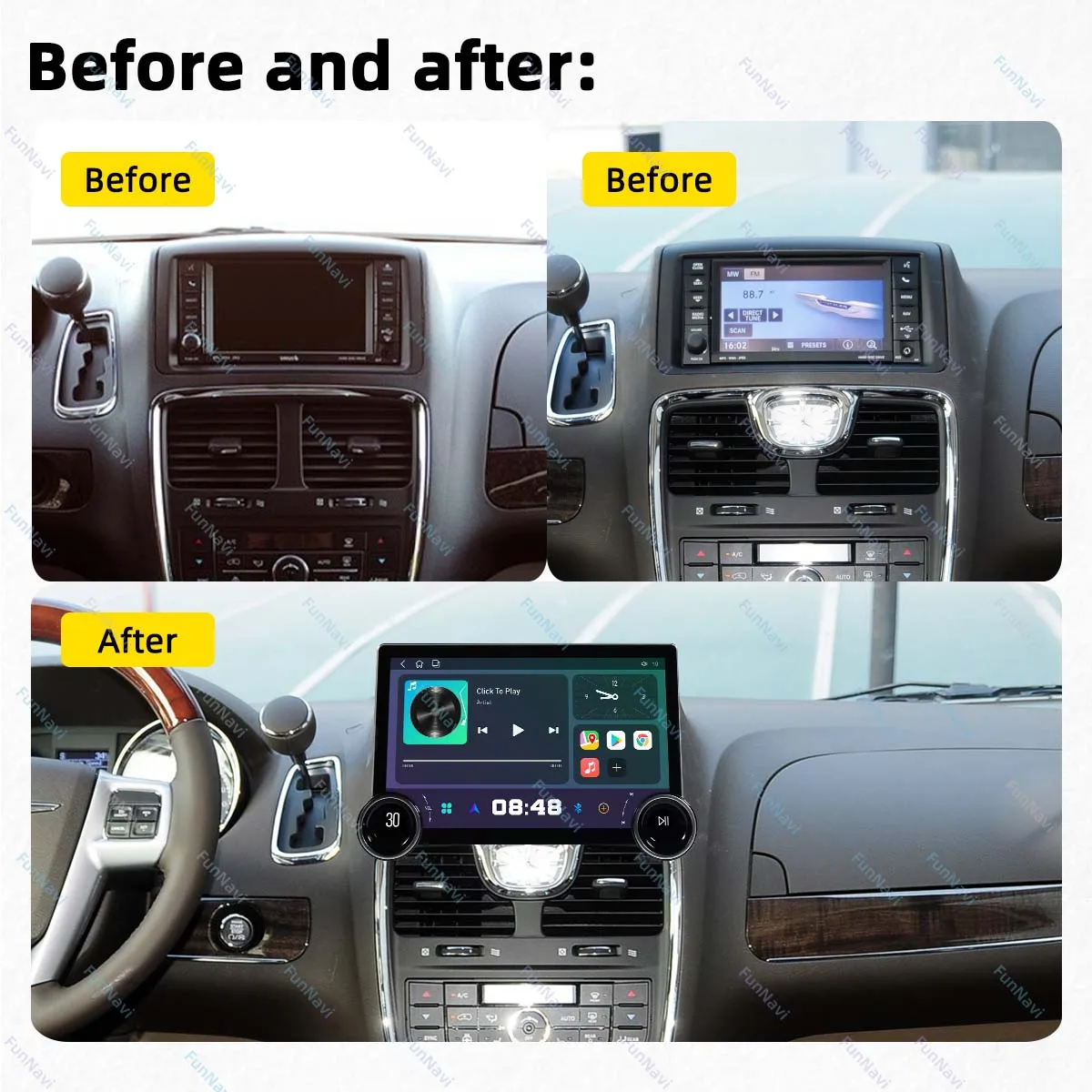 2 Din Android Car Radio for Chrysler Grand Voyager 5 for Dodge Grand Caravan 2008 - 2020 Screen GPS Multimedia Stereo Head Unit