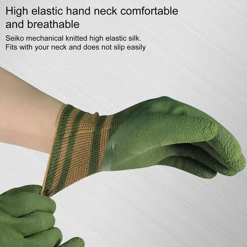 Садовые перчатки, нескользящие, 12 пар, защитные перчатки для мужчин, многофункциональные, для работы, садовые аксессуары, дышащие