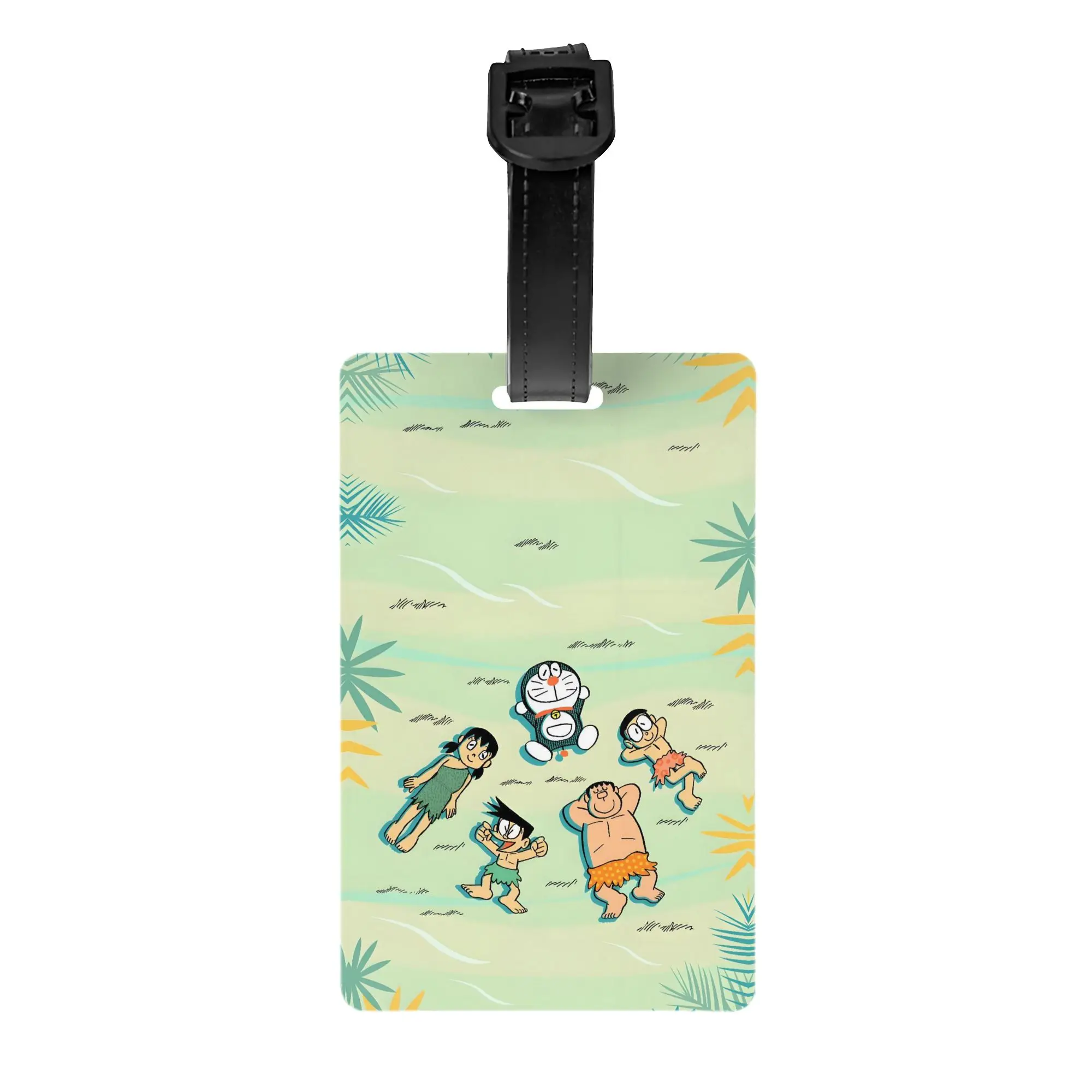

Custom D-Doraemons Cartoon Luggage Tag With Name Card Privacy Cover ID Label for Travel Bag Suitcase