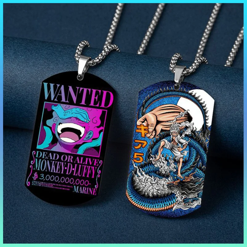 One Piece Voyager Luffy A 3 Billion Reward Order Wanted A Dog Tag With A Color Printed Stainless Steel Necklace By Sun Shenka