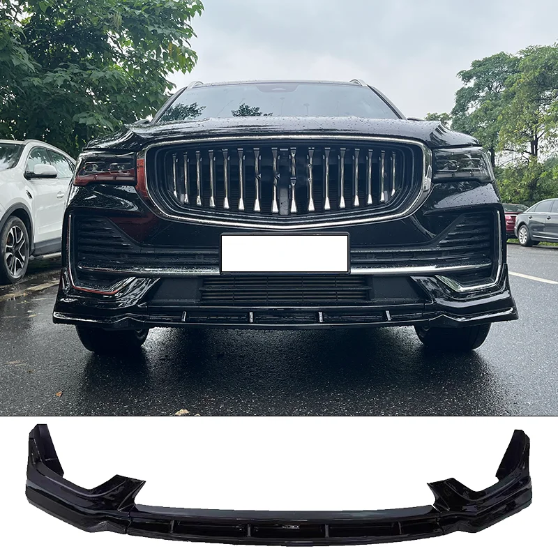 For Geely Monjaro 2021 2022 2023 Front Bumper Lip Front Shovel Chin Splitter Body kit 3Pcs/Set Black White Painted Accessories