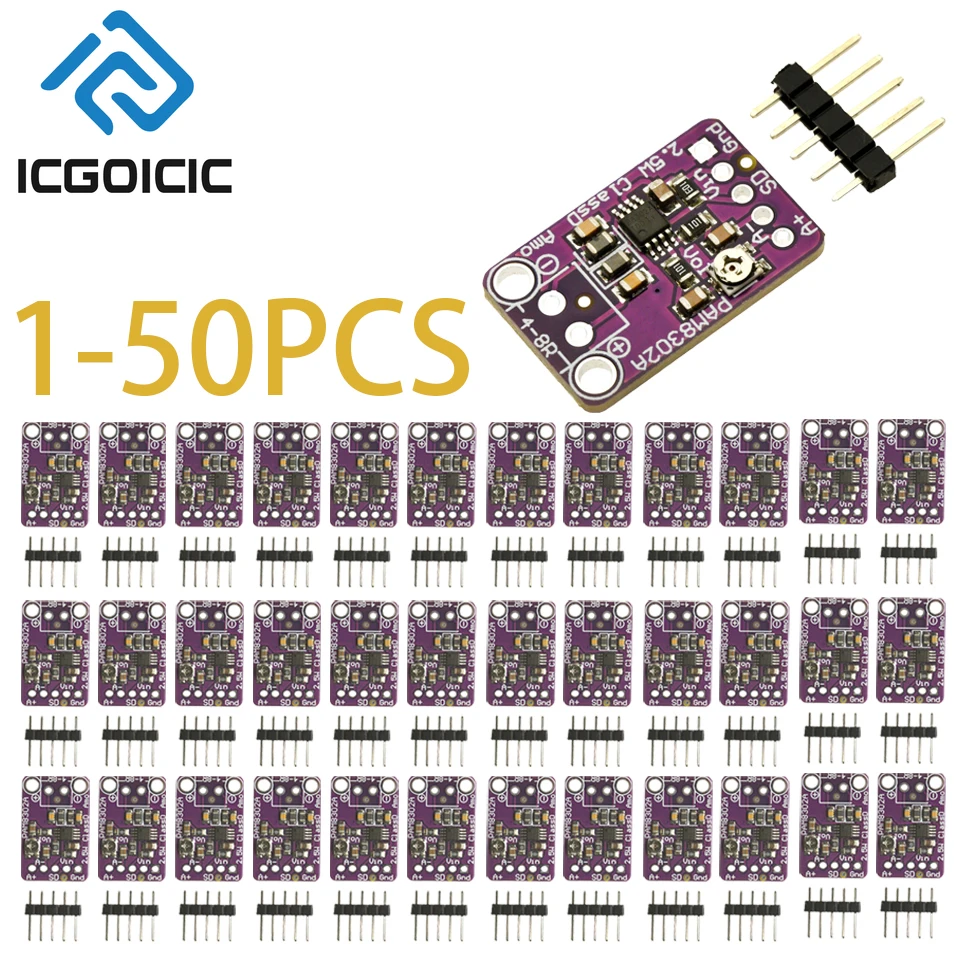 1-50PCS PAM8302A 2.5W Class D Audio Amplifier Module 3.7V Single Channel for Speaker Headphone