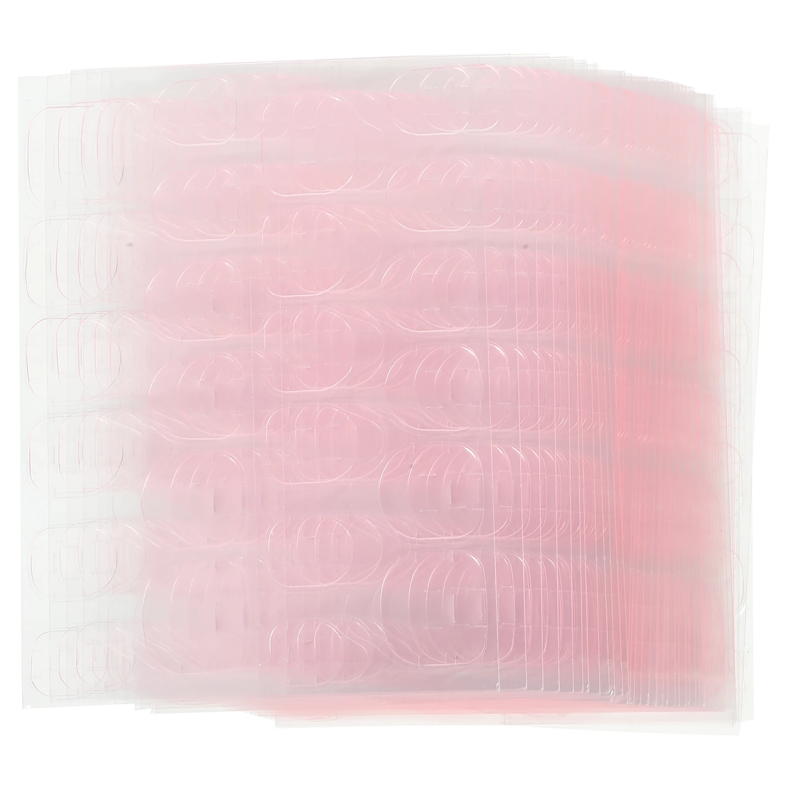 

50 Sheets Pink Jelly Glue Sticky Tabs for Nails Press Adhesive Toe Stickers Strong Waterproof Fake Nail Art Practical toenail