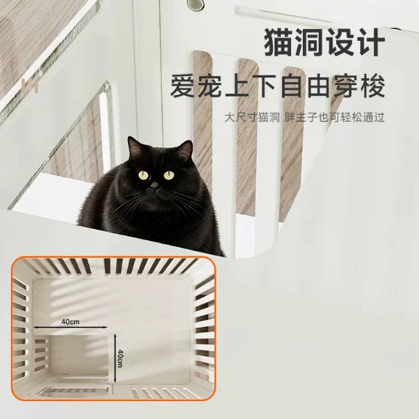 Household, indoor, pet cage, transparent cat villa, paradise, double floor, with toilet