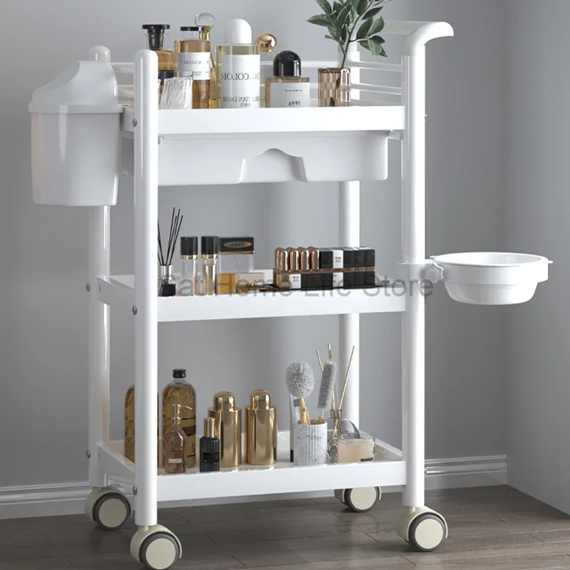 Nordic Multifunctional Trolley Modern Barber Shop Storable Trolley Originality Beauty Salon Luxury Furniture Skjuta En Vagn HBSC