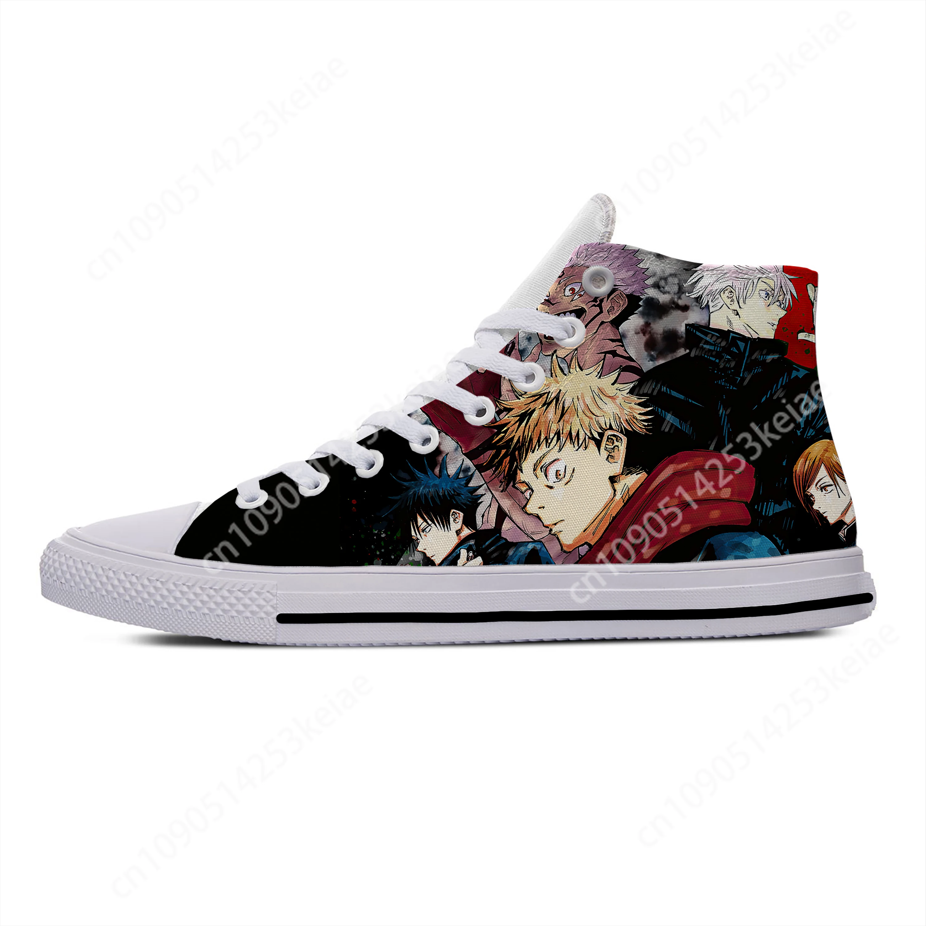 Japanese Anime Hot Manga Jujutsu Kaisen Gojo Satoru Casual Shoes High Top Lightweight Men Women Sneakers Breathable Board Shoes