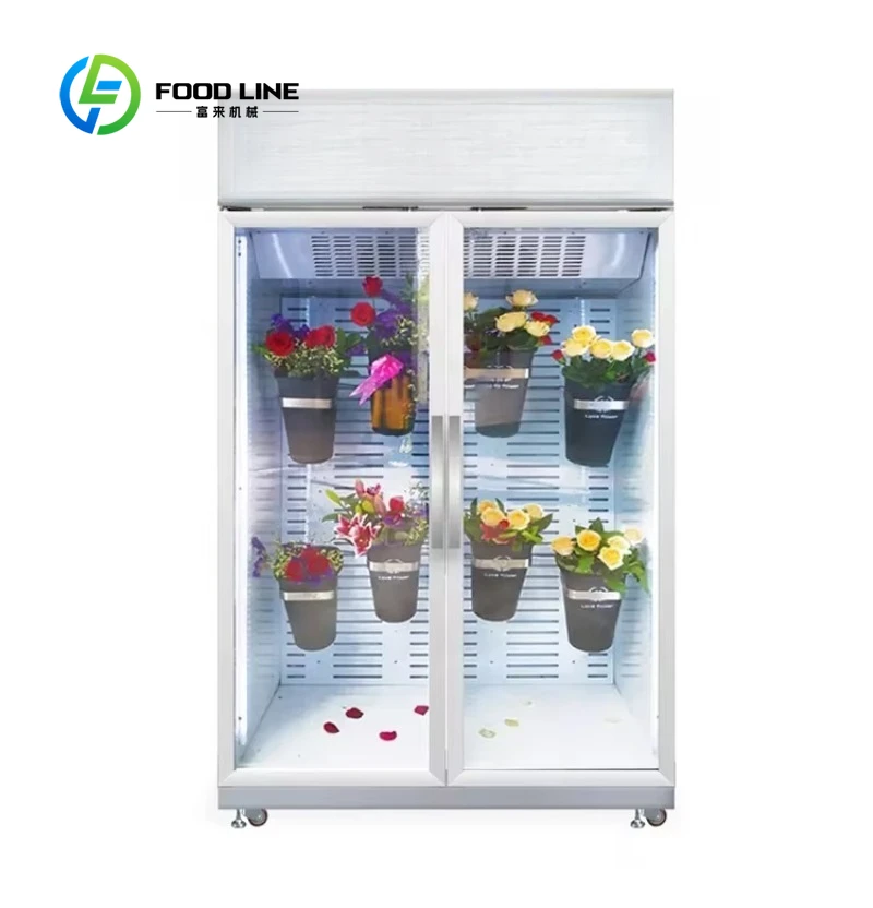 Customized size Flower Vending Machine Automatic Rose Bouquet Smart Refrigerator Vending Machine Street Snacks