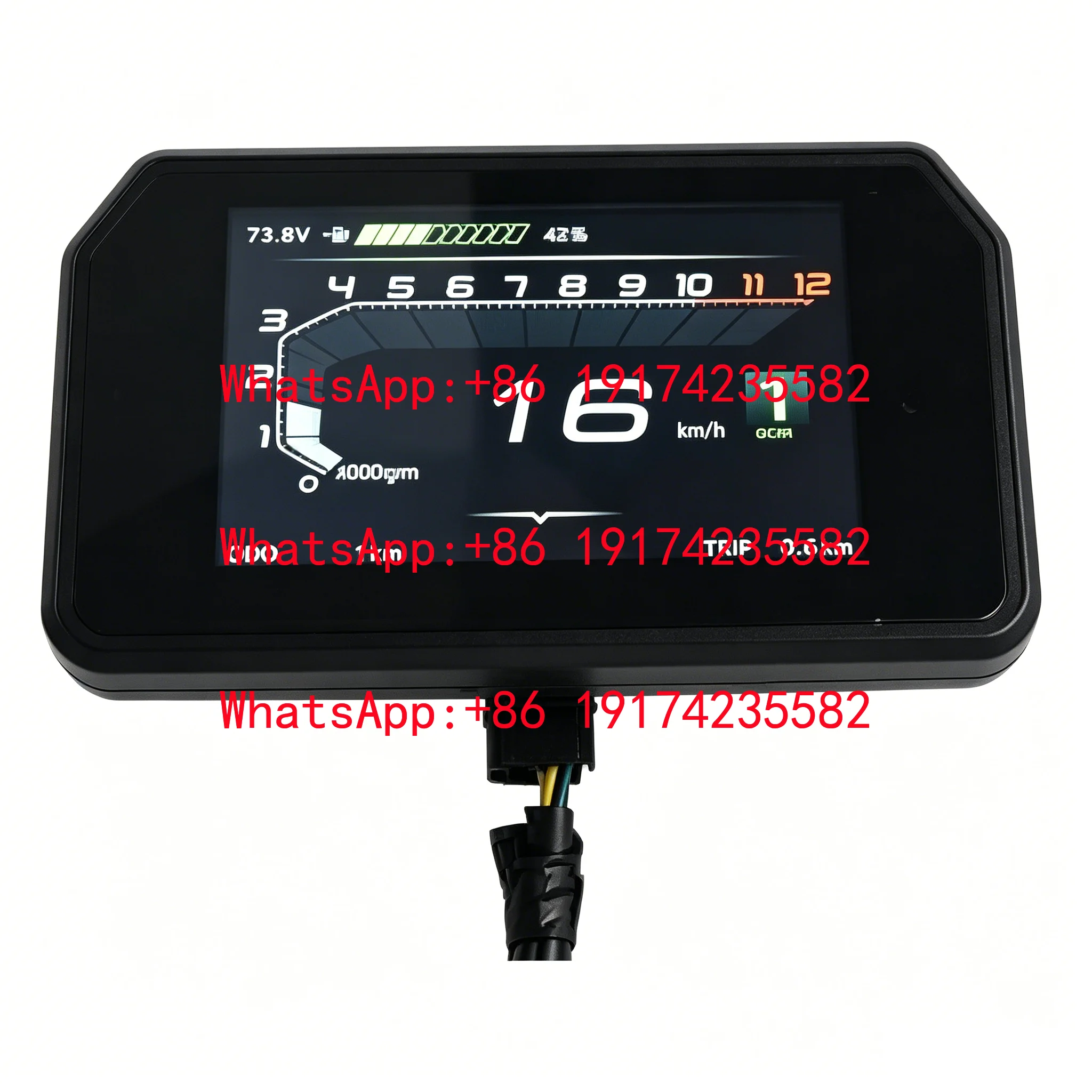 MrGauge Motorcycle Speedometer Electric Designed For 12V Tachometer Cluster Gauge Assembly For Electric Motorbike