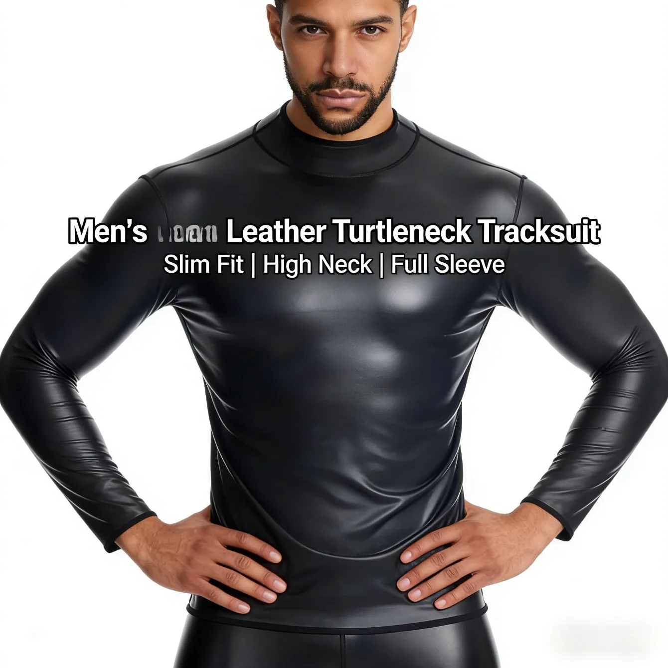 

Trendy Mens Slim Fit Long Sleeve Leather Shirt Thin Soft Leather Jacket Workplace Leisure Outdoor Camping All Season