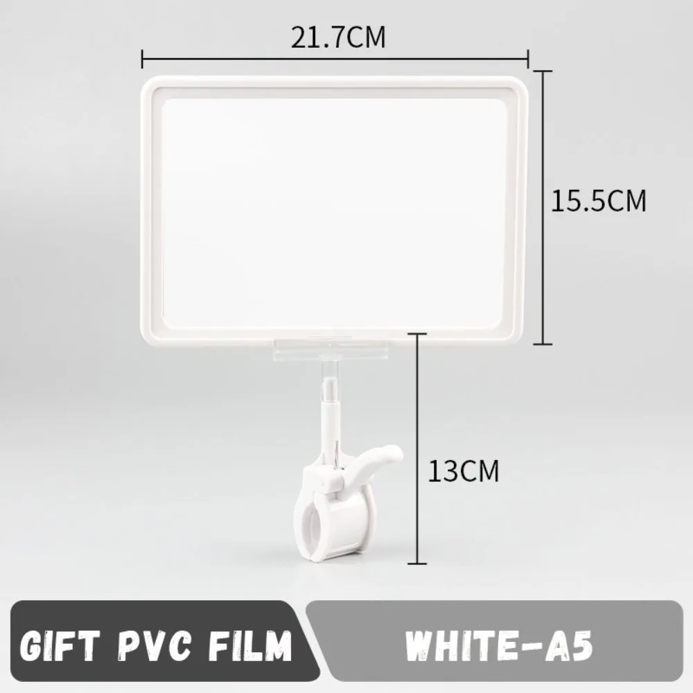 Multifunctional Plastic Price Tag Clip A4/A5 Color Label Sign Holder Rotatable Merchandise Price Display Clip Supermarkets