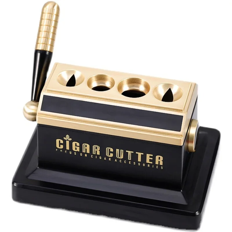 Vintage Manual Luxury Cigar Cutter, Stainless Steel, Multiple Sizes, V-Shaped Handle, 21MM/23MM/25MM Sharp Blades