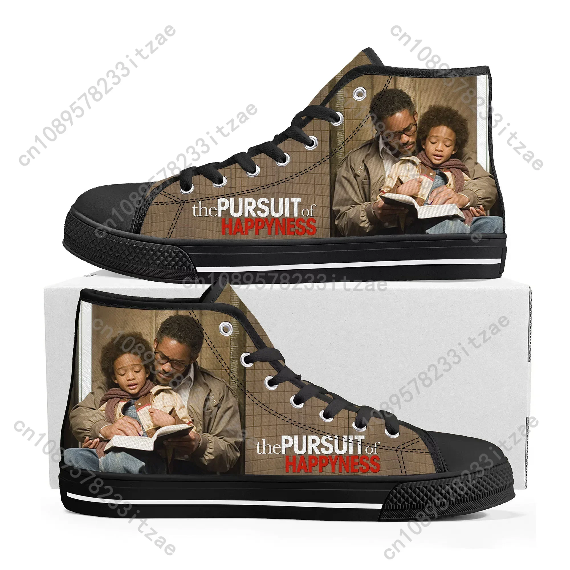 

pursuit of happyness movie High Top Sneakers Mens Womens Teenager High Quality Canvas Sneaker couple Shoe Casual Custom Shoes