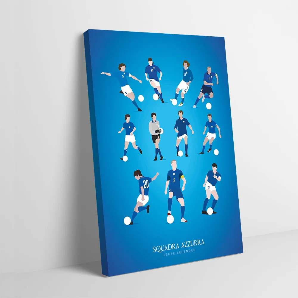 Squadra Azzurra // Póster con impresión de Echte Legenden, imágenes personalizables, arte de pared, pintura en lienzo para decoración del hogar, decoración de pared