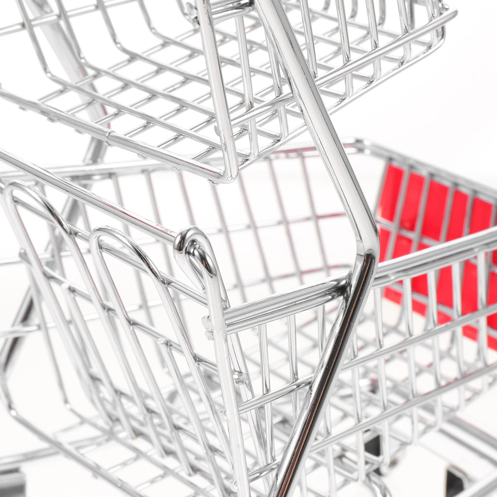 

Mini Shopping Cart Trolley Small Toy Carts Rolling Model Hand Wrought Iron Child