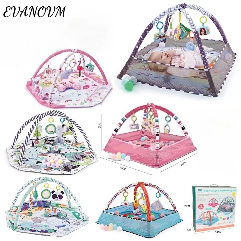 教育フィットネスフレーム キッズアクティビティマット ジム ベビーおもちゃ 子供用プレイマット ラック クロールブランケット 幼児用プレイラグ ギフト