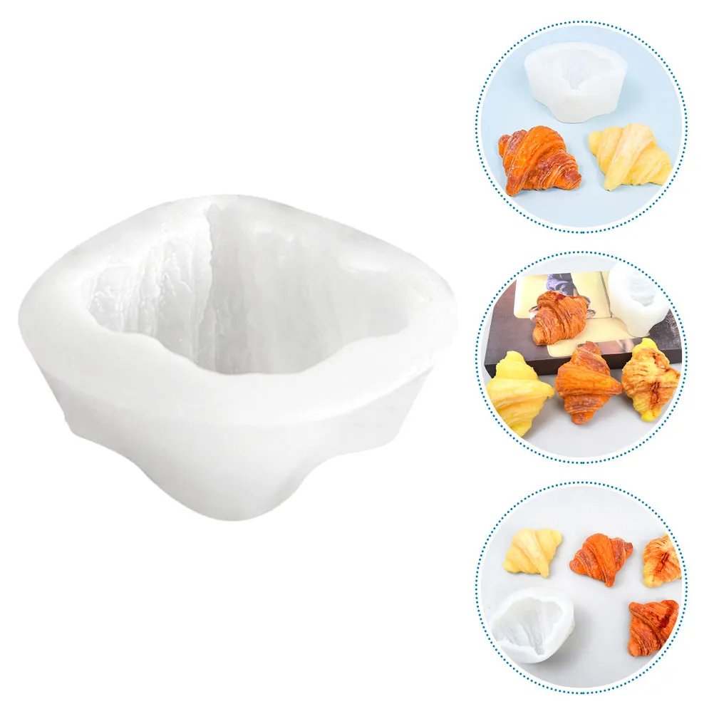 

Pillar Molds for Making Silicone Croissant Shape Scented Cake Silica Gel Cartoon