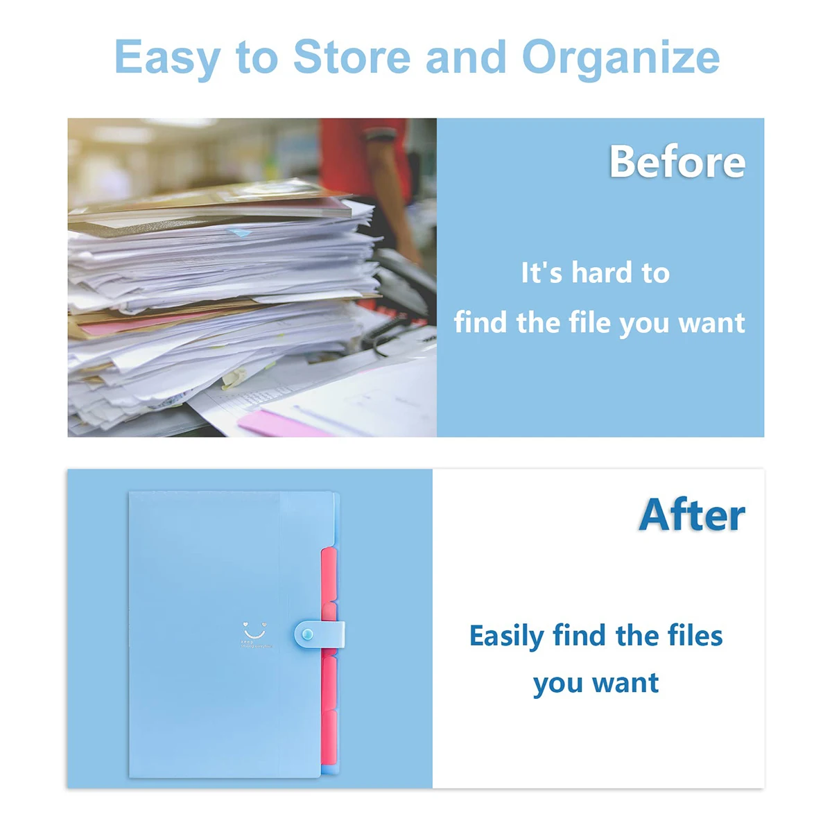 A4 File Folders Organizer Paper Document Desk Document Bag Filing Products Office Accessories & School Supplies