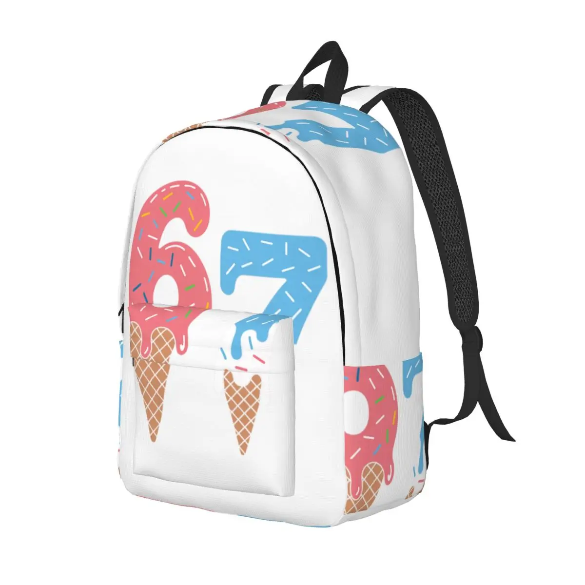 Funny Six Seven 67 Meme for Teens Student School Bookbag Daypack Middle High College Travel
