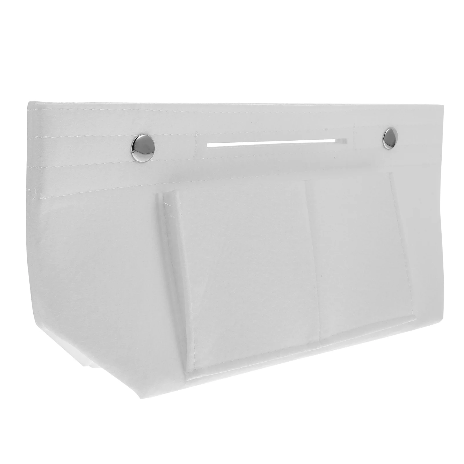 

1pc Foldable Storage Bag Large Capacity Handbag Multi-Pocket Organizer Stylish Felt Bag For Cosmetics Foldable Clutch Liner