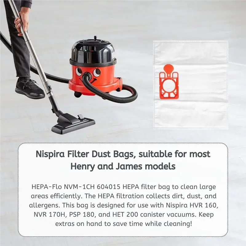 B83B-For Numatic NVM-1CH For Numatic Henry And James Cleaner Bag Replacement-Pack Of 10