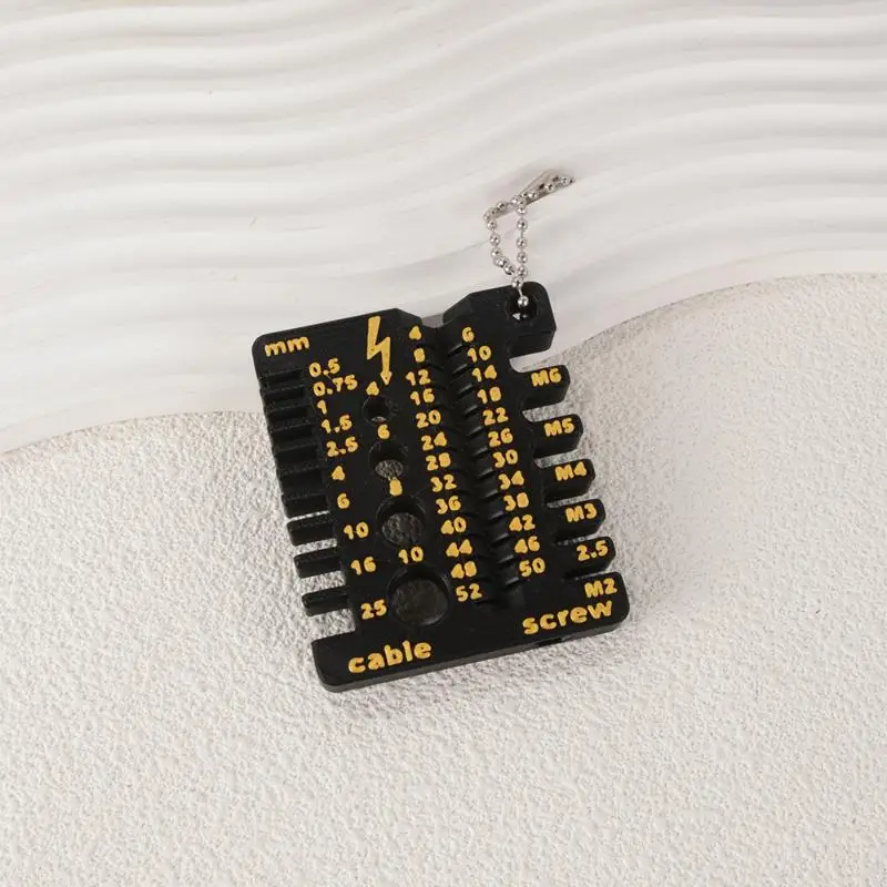 1 Uds. Comprobador de rosca portátil para tuercas y brocas, herramienta de medición de tornillo de alambre impreso en 3D, calibre de broca para tuercas, pernos y roscas