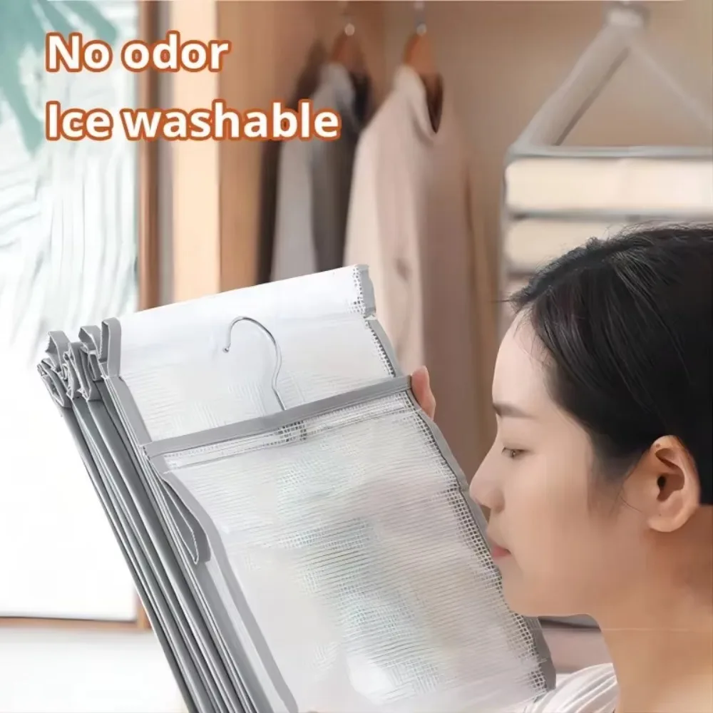 1PC Wardrobe Hanging Storage Bag Closet Organizer for Pants Socks T-Shirts Underwear - Home Storage Solutions Foldable