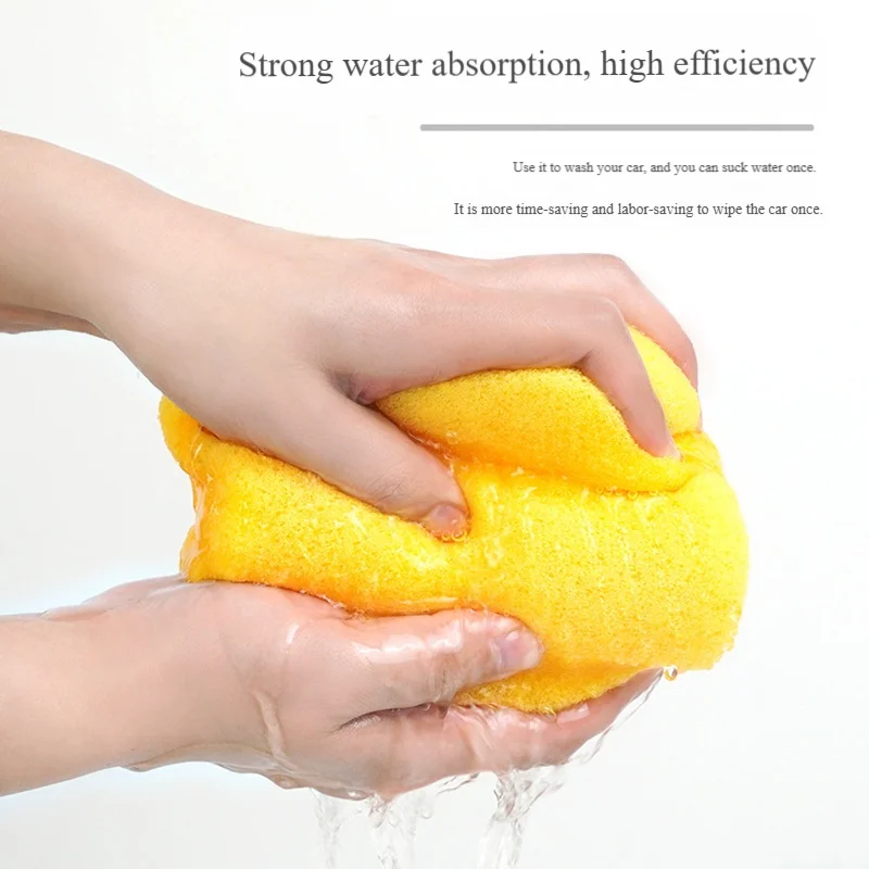 Large honeycomb structure car washing sponge high density foam suit for scratch free auto body cleaning task