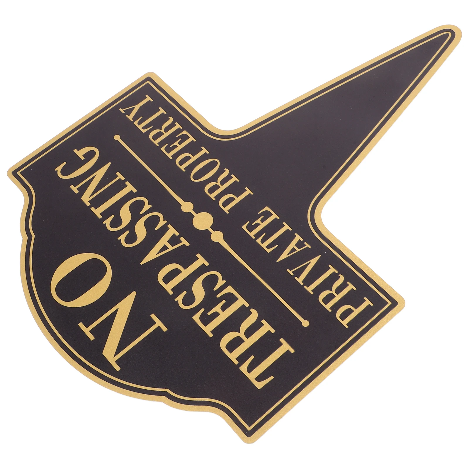 

1pc No Trespassing Sign Black Private Property Security Yard Sign Weatherproof Outdoor Lawn Stake Heavy Duty Metal Plaque For