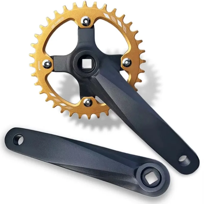 152/165/175Mm Bicycle Square Hole Crank Set 104BCD 30/32T/34T/36T/38t Mountain Bike Crank Set