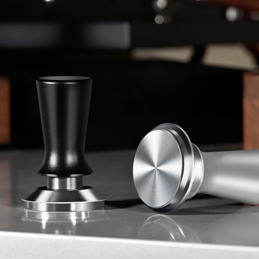Tamper à café 58 mm 54 mm 51 mm, base ondulée, nivellement, pression constante, ressort calibré, outils de barista, accessoires pour expresso