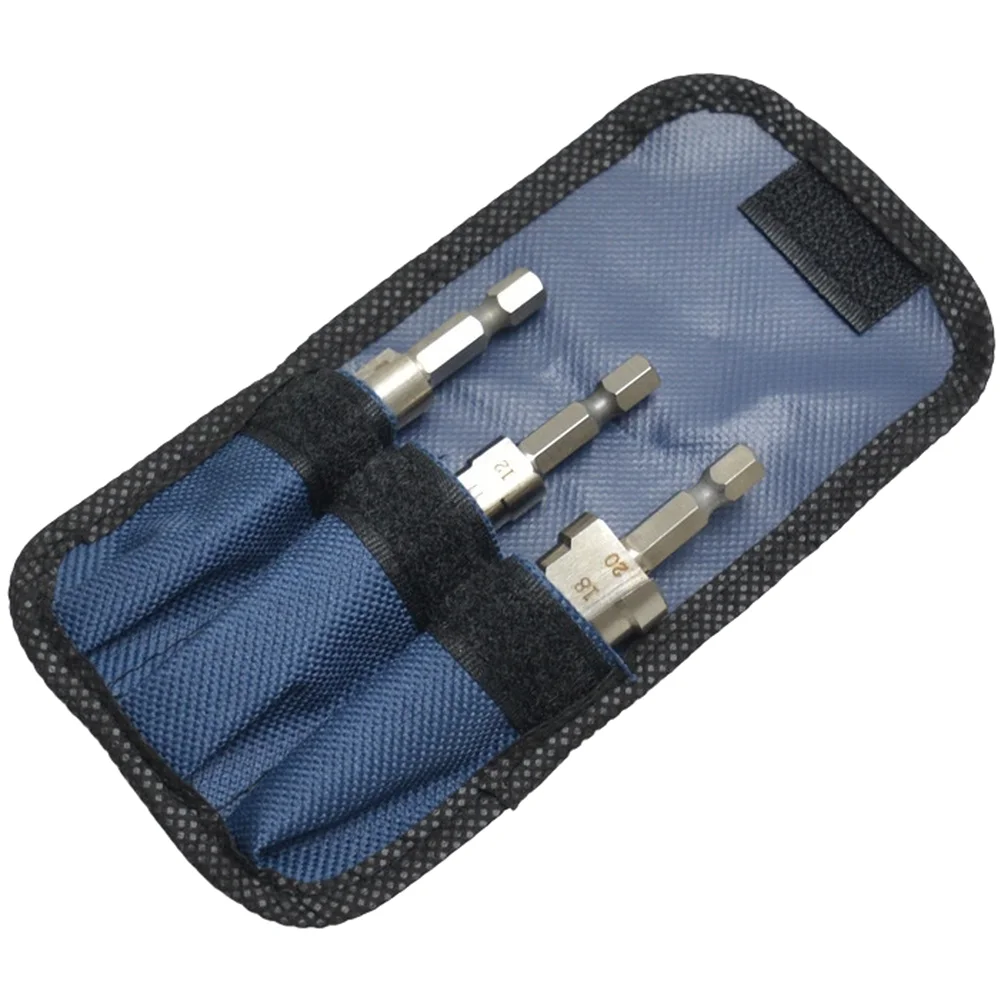 3PCS Step Drill Bit Set with Hexagonal Shaft and Straight Flute Constructed from HSS 4241 for Metal Wood Plastic Use