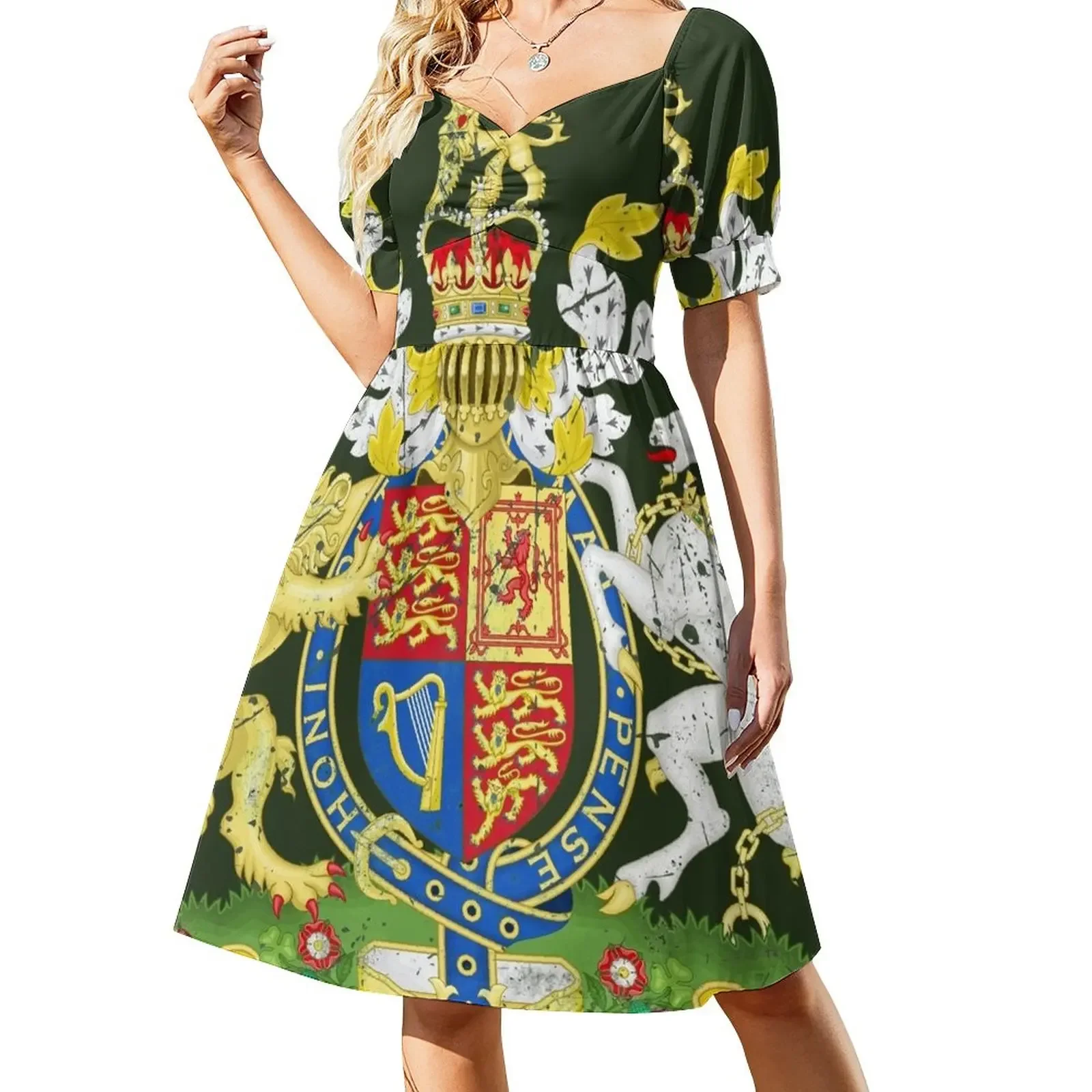 British Empire Flag Short-Sleeved Dress Clothing female summer dresses ladies 2025