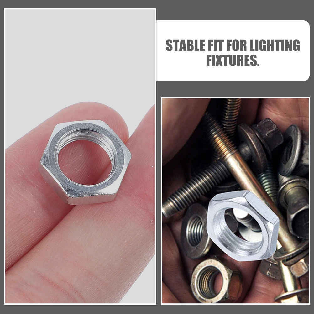

200pcs M10x1 Hexagon Nuts for Lighting Lamp Parts Secure Lamp Nut Locknuts Connection Compatible Fasteners