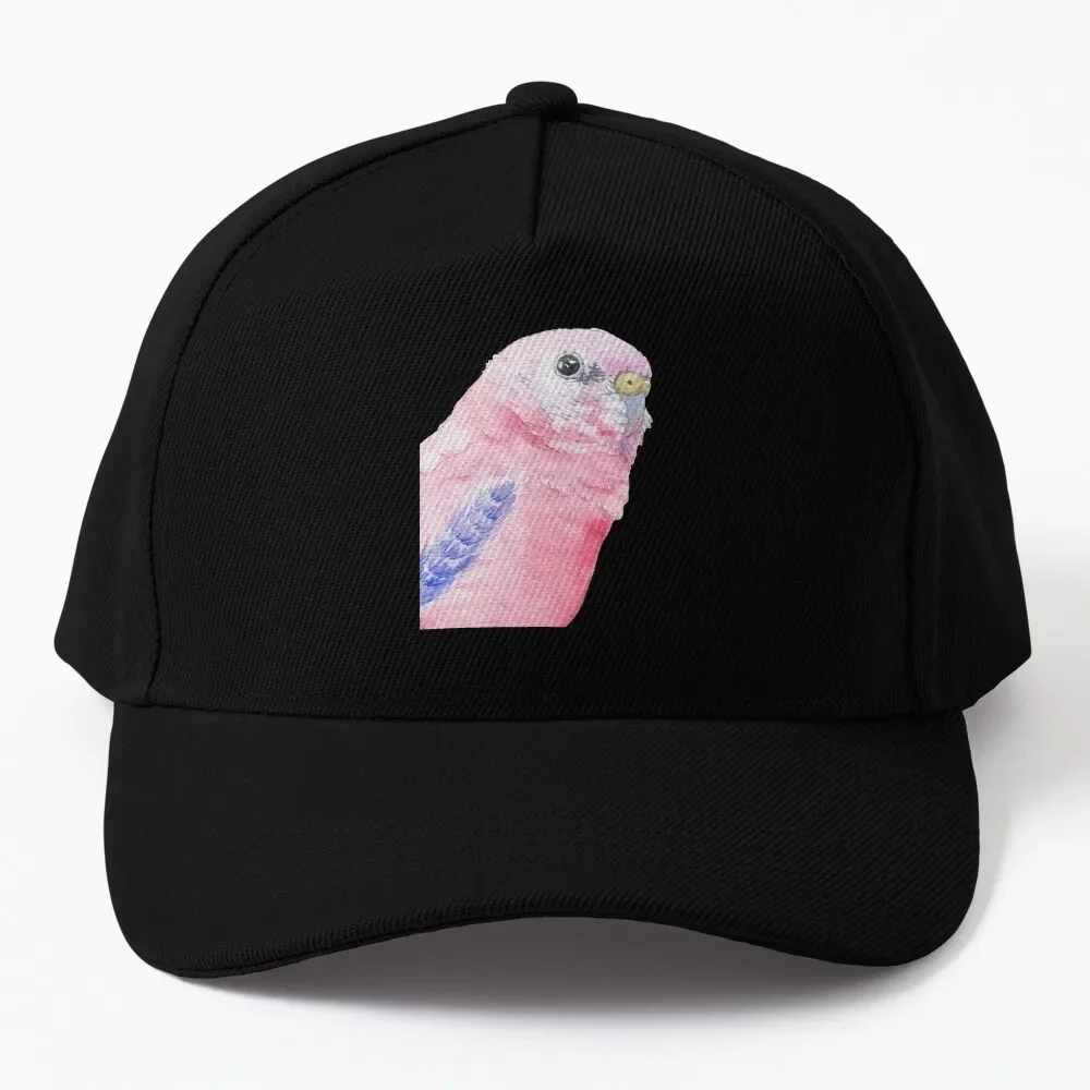 Bourke's parrot pink bird watercolor portrait Baseball Cap western hats Hat Beach fashionable Women'S Hats 2023 Men'S