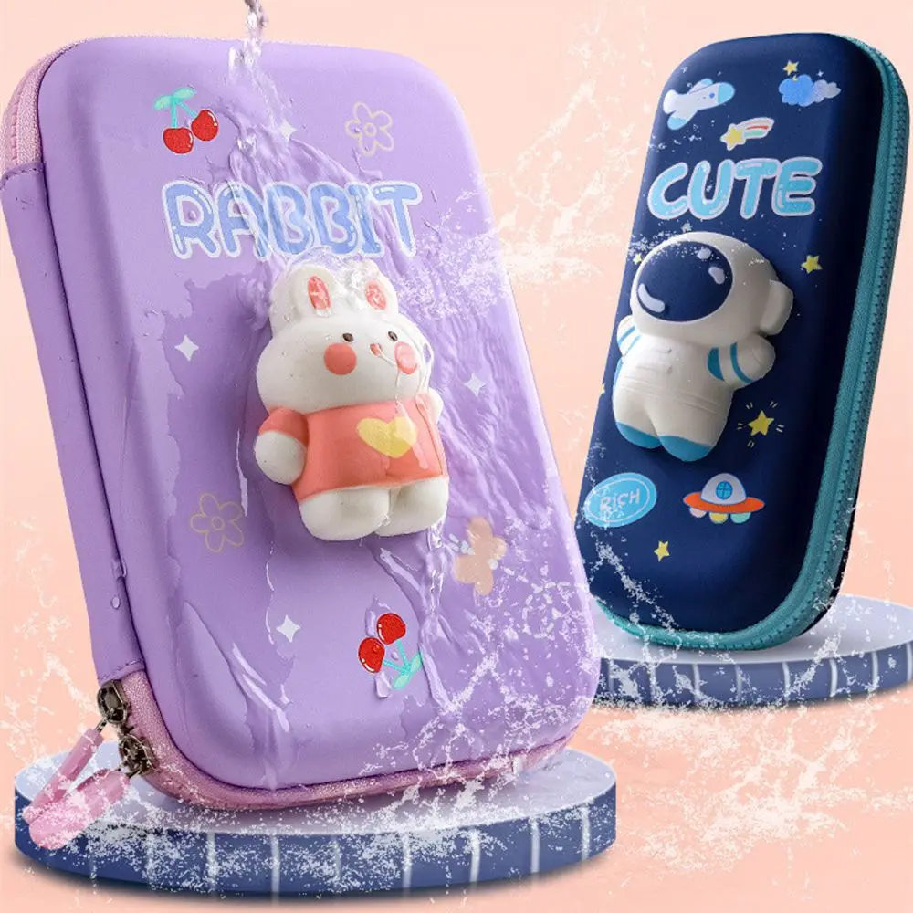 Письменные принадлежности, пенал, сумка для ручек, обучающие канцелярские принадлежности, пенал из искусственной кожи, 3D мультяшная коробка для ручек, пенал, декомпрессионный пенал