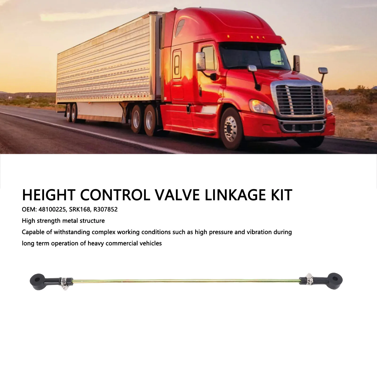 Vehicle Air Suspension Height Control Leveling Valve Replacement Linkage Kit 48100225  R307852 for Heavy Commercial Vehicles view 4