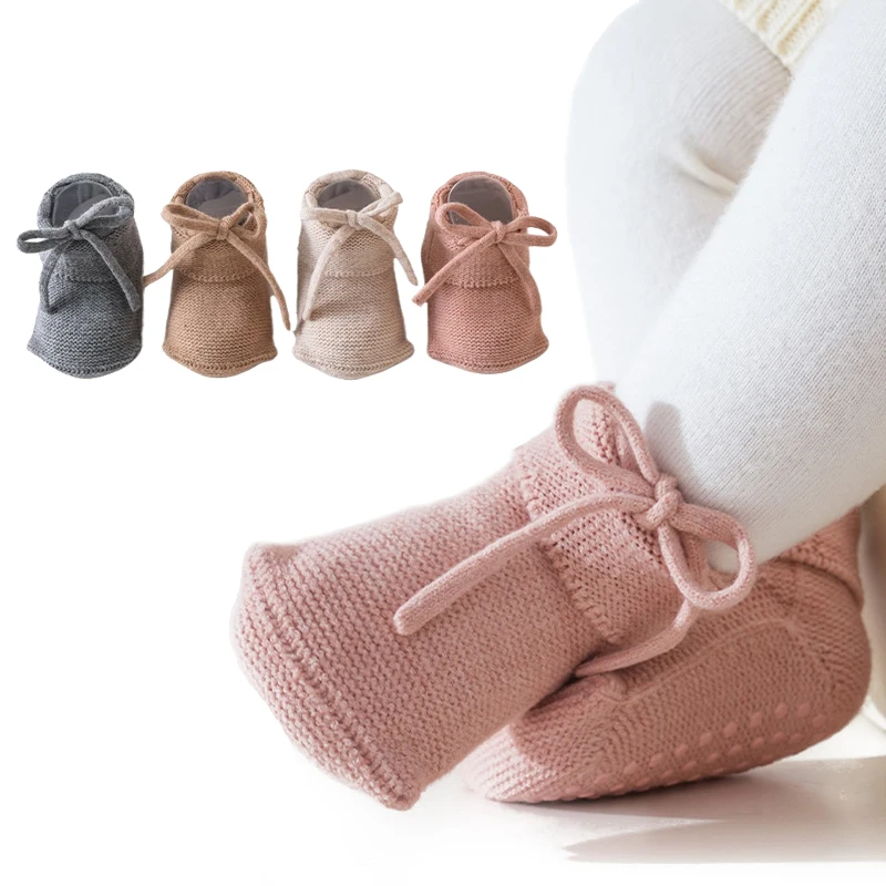 

Baby Floor Socks 0-1 Year Old Anti-Slip Soft-Sole Knitted Indoor Toddler Slipper Shoes for Boys And Girls