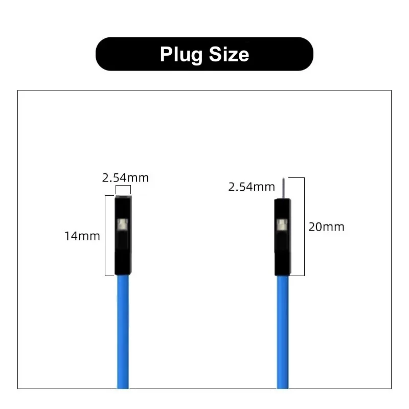 50pcs Dupont Cable 2.54mm Ultra soft silicone wire 1P Male Female Wire 26AWG 20cm For RC Models Receiver Connection Cable