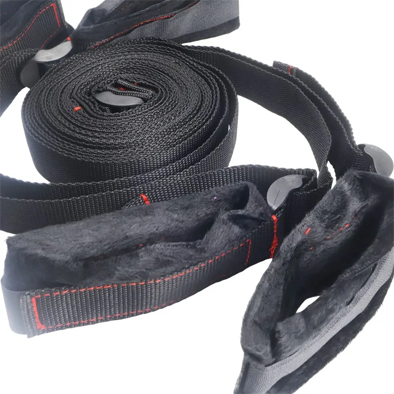 BDSM SM الأصفاد الناعمة عبودية مجموعة الكبار لعبة الجنس تكبيل الكاحل القيود Sextoy زوجين الرقيق منتجات الجنس المثيرة نظام حزام السرير #3