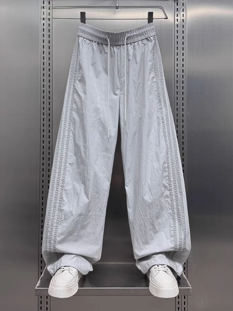 

Высококачественные мужские тонкие спортивные брюки Qui-Dry на открытом воздухе, летние свободные повседневные прямые брюки большого размера, крутые брюки-ножи