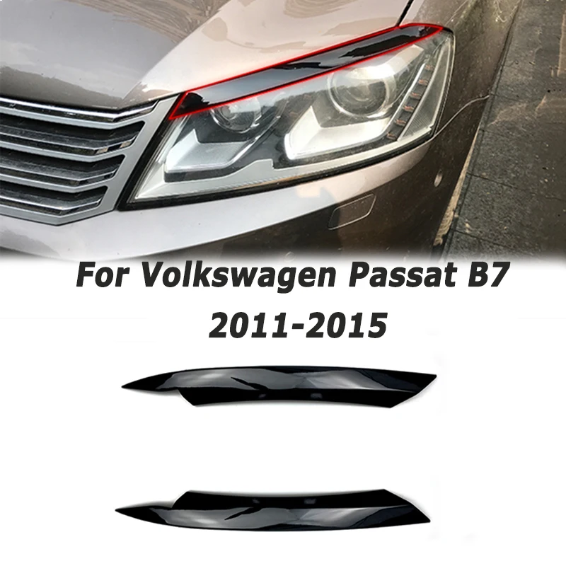 

Car Front Headlight Eyebrows For Volkswagen VW Passat B7 2011-2015 Eyelids Exterior Tuning Aftermarket Car Accessories