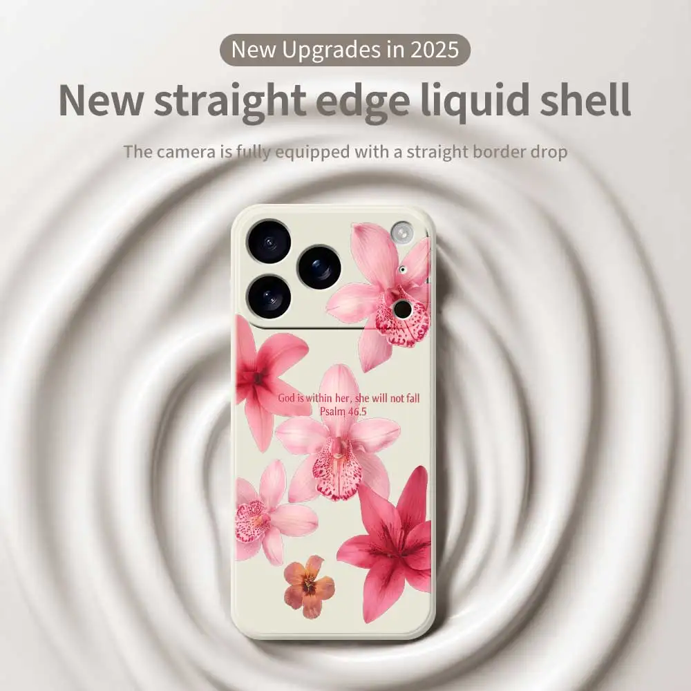 เคสโทรศัพท์ลายดอกไม้ สำหรับ iPhone 17 Pro Max 17 Air 16 15 14 13 12 11 Pro Max XS Max 7 8 Plus 16e 16 15 Plus  วัสดุ TPU