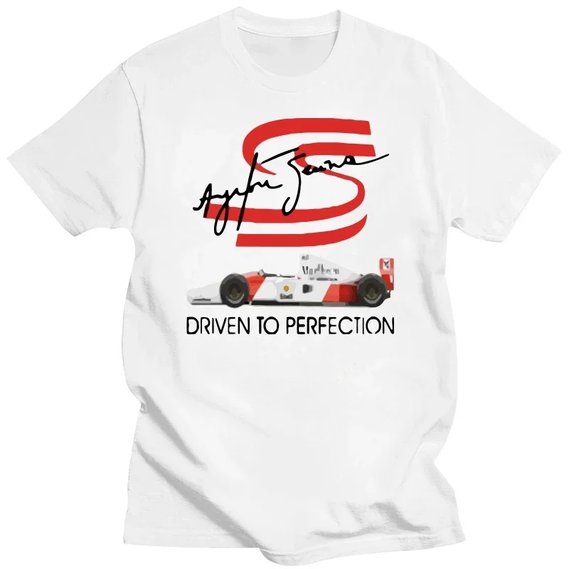 2024 NEW Men T Shirt Fashion Ayrton Senna White Classic T Shirt Funny T-shirt Novelty Tshirt Women