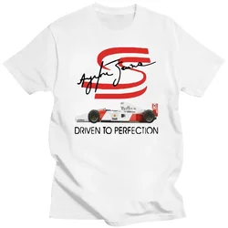 2024 NEW Men T Shirt Fashion Ayrton Senna White Classic T Shirt Funny T-shirt Novelty Tshirt Women