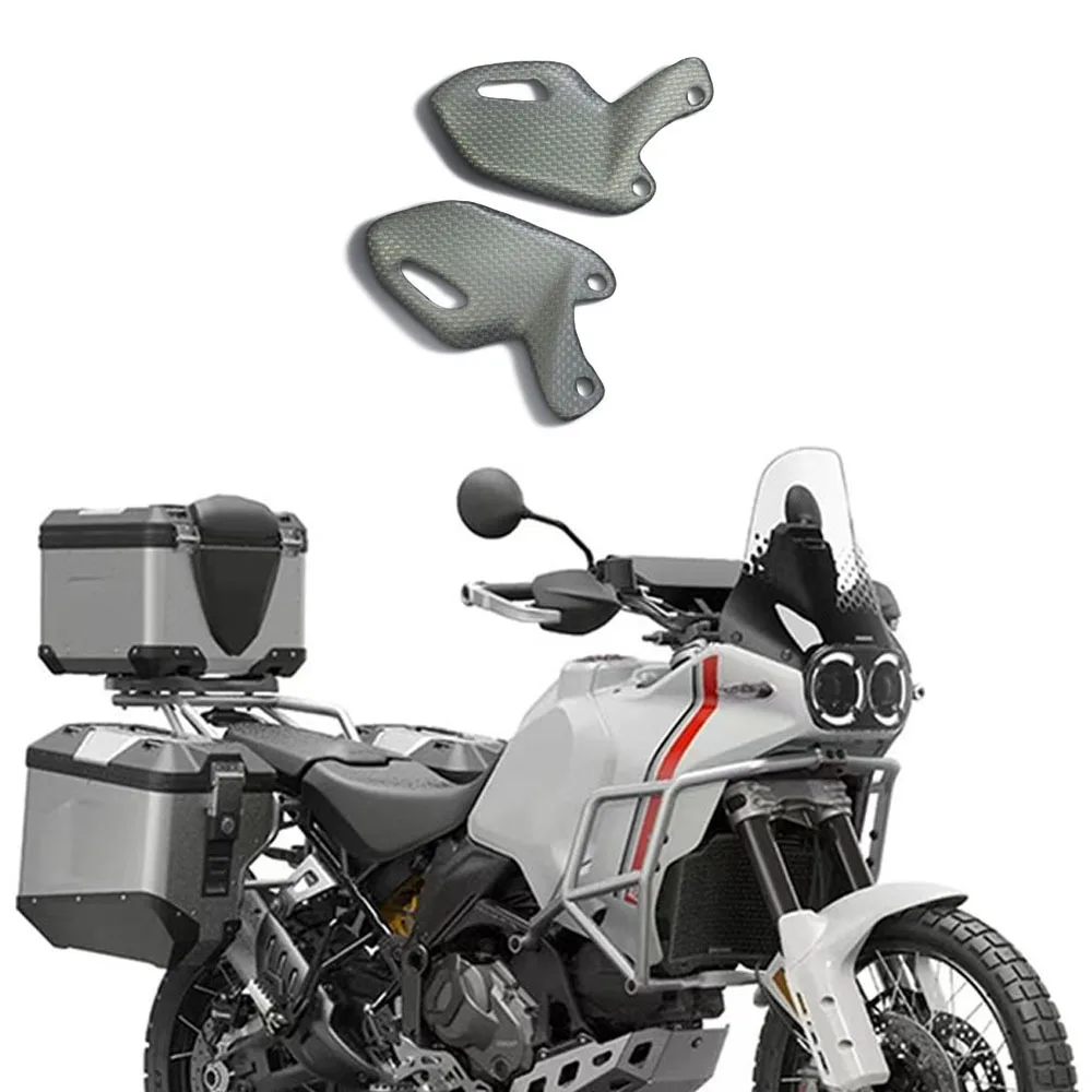 

100% Carbon fiber Front Heel Guard Footrest Rearsets Kit Motorcycle ModifiedFor Ducati Desert-X 2022 2023 2024