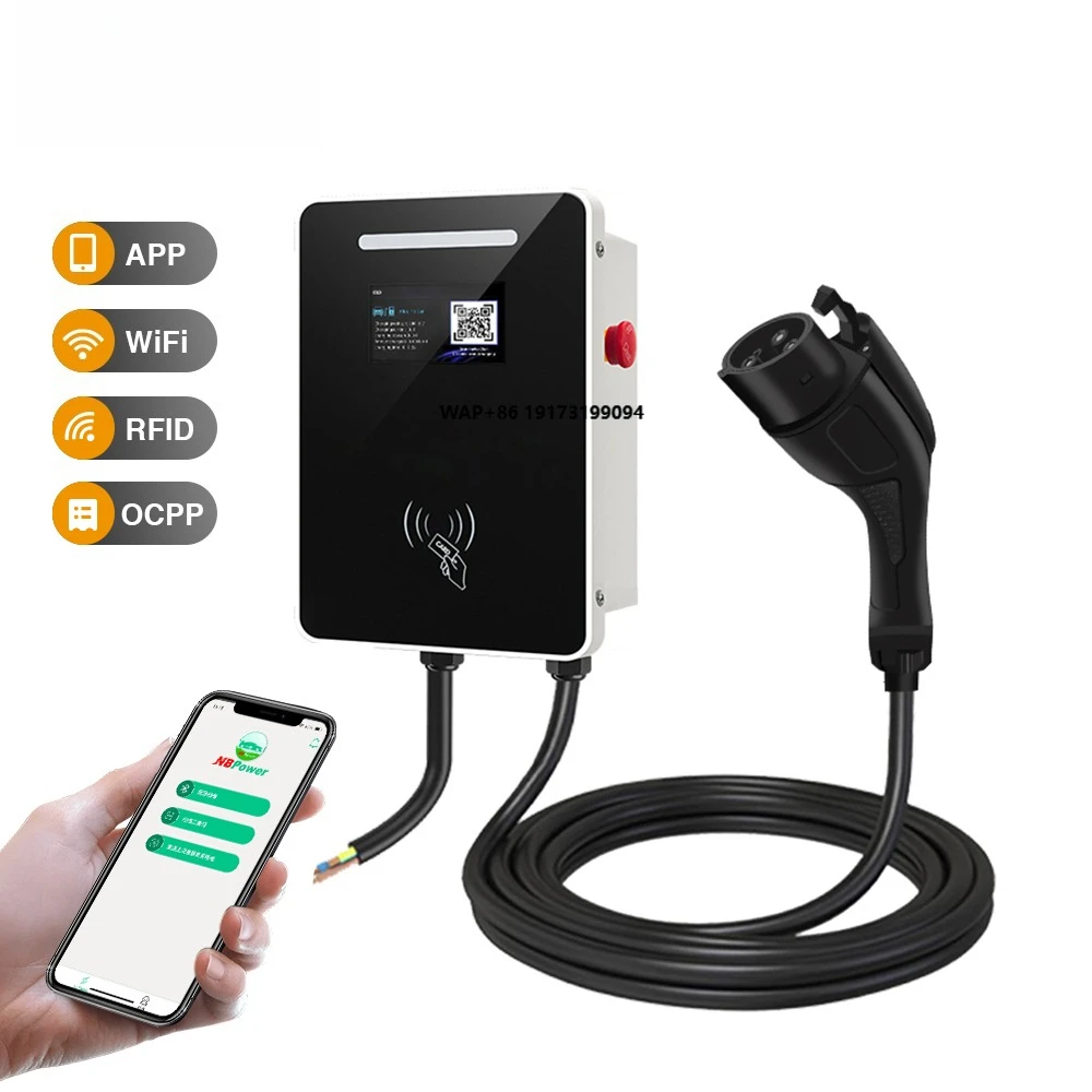 16A 32A EV Charger 7kW 11KW 22KW Customized Charging Cable Electric Car Charger Station for Home Use