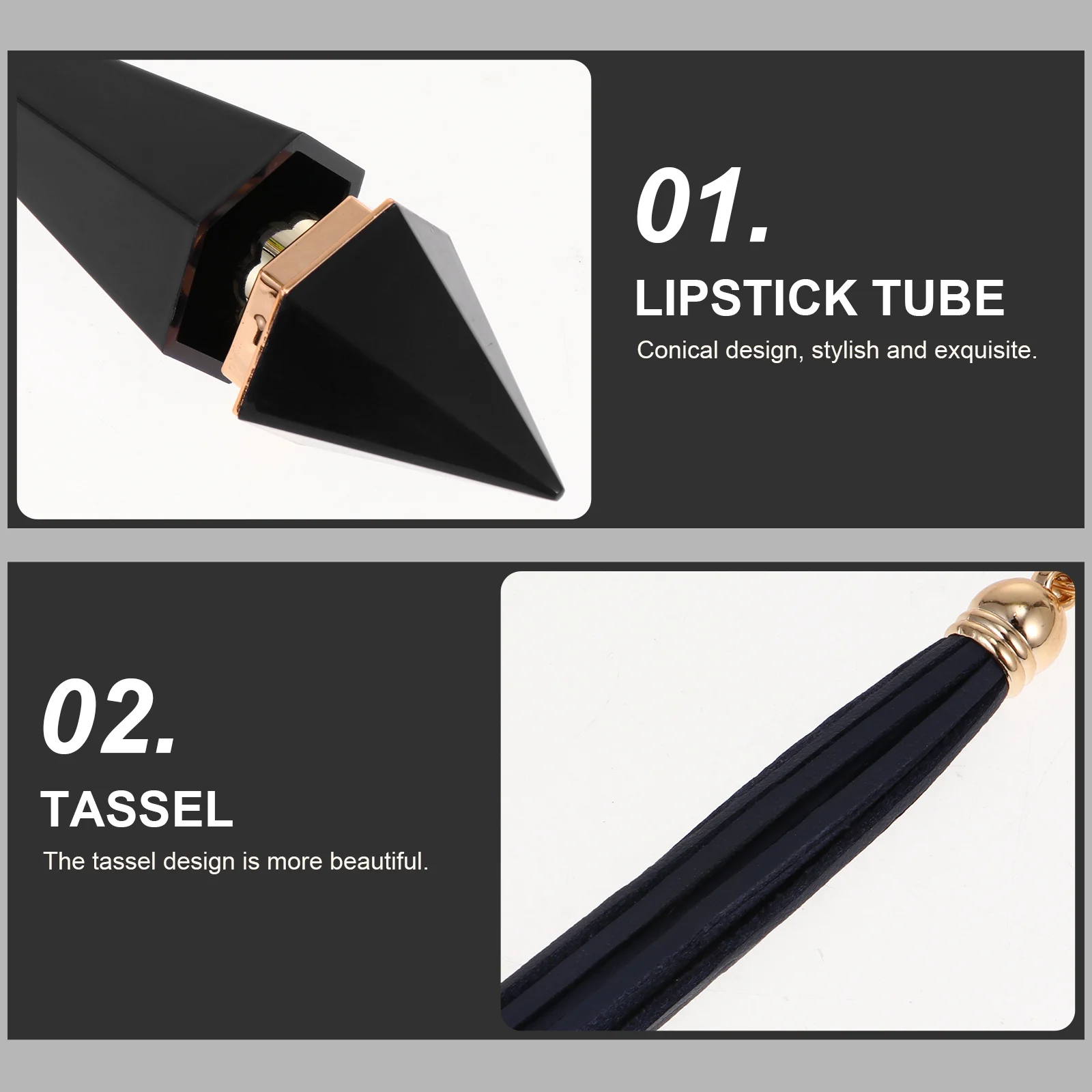 Tube vide de brillant à lèvres, 5 pièces, format voyage, anti-fuite, rechargeable, conteneur de baume à lèvres, conception de pompon pour le stockage de bricolage, Portable