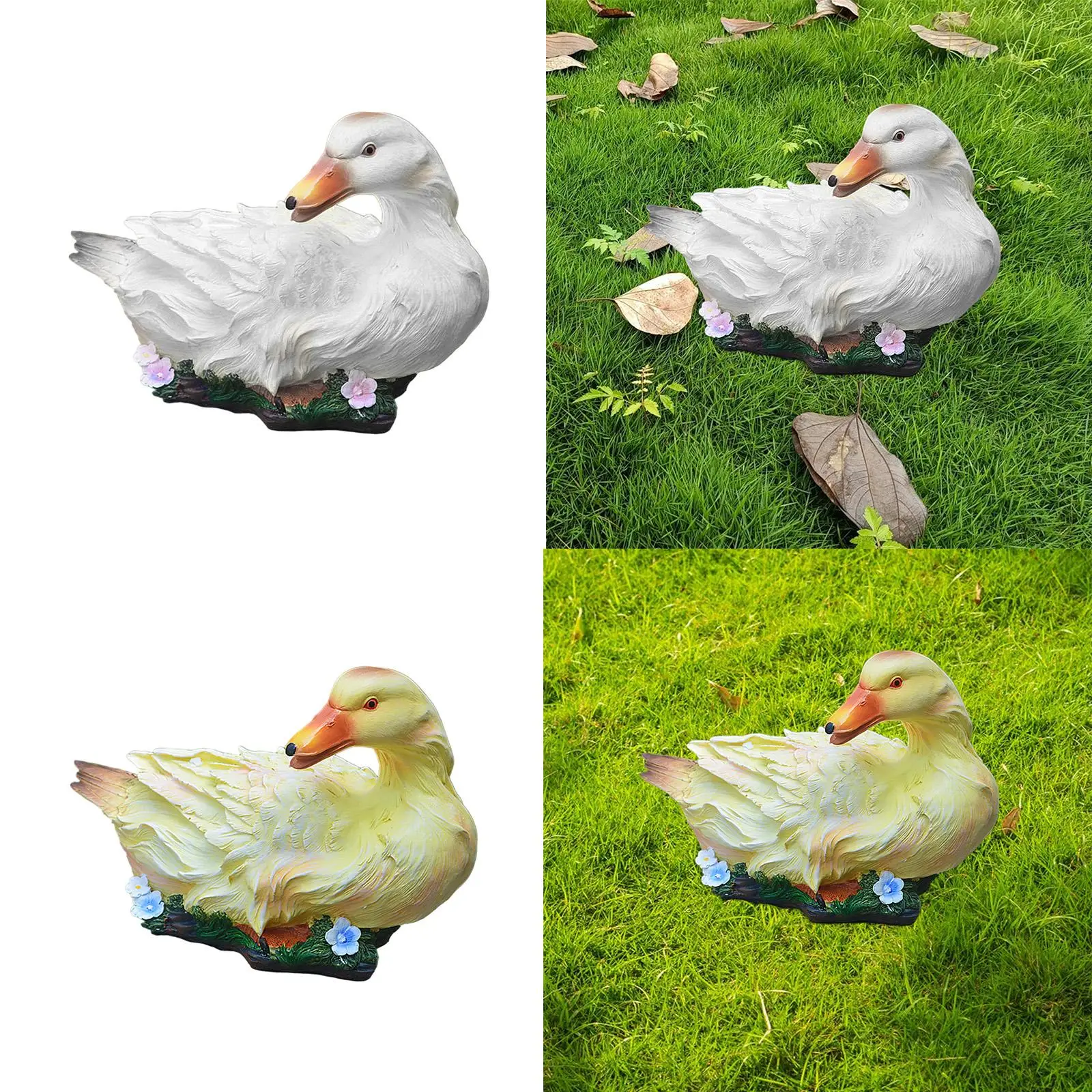 Duck Garden Statue Weatherproof Lawn Ornament Yard Art Decor Outdoor Statue for Pond Patio Porch Landscape Housewarming Gift