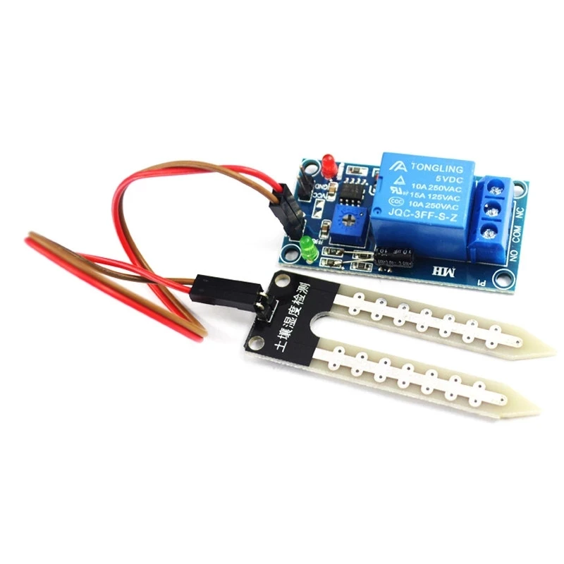 5V 12V Soil Moisture Sensor Relay Control Module Automatic Humidity Trigger Watering Switch For Plant Irrigation System